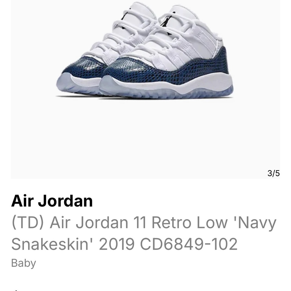 Jordan Kids' White and Blue Sneakers